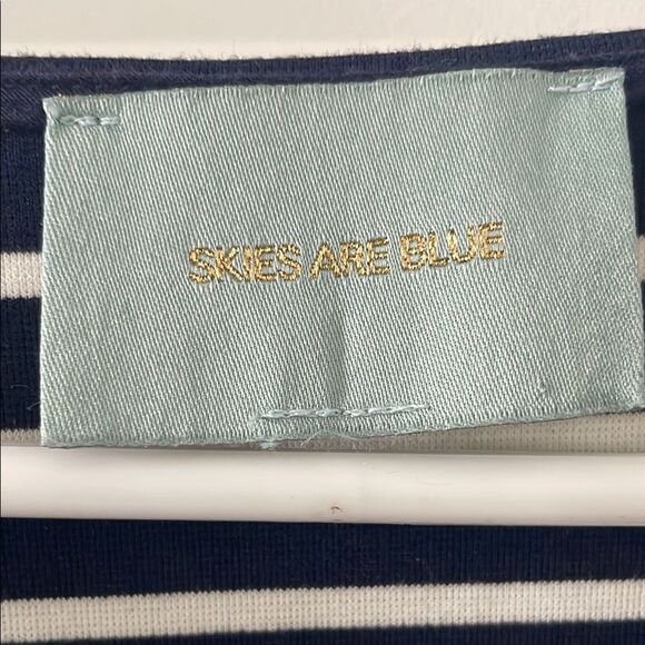 Skies are Blue Navy and White Striped Dress - Picture 2 of 5